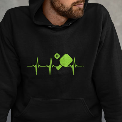 Funny Pickleball Shirt, Pickleball Lover Unisex T-Shirt/Hoodie/Sweatshirt HLT00 - Pickleball Heartbeat Funny Pickle Ball Sports Men Women Kids T-Shirt