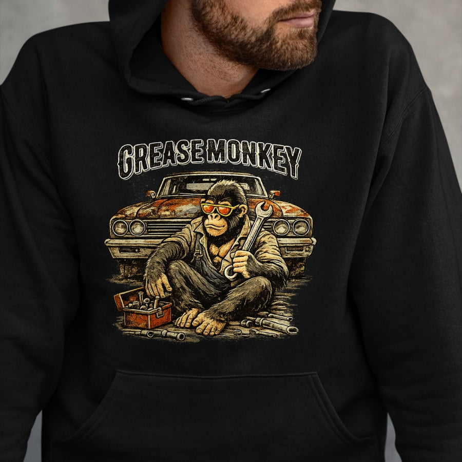 Best Mechanic Life Shirt, Funny Mechanic UnisexT-Shirt/Hoodie/Sweatshirt HLT00 - Greasemonkey Gorilla Retro Mechanic Garage Monkey T-Shirt