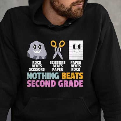 Best Teacher Shirt, Funny Teacher UnisexT-Shirt/Hoodie/Sweatshirt HLT00 - Nothing Beats 2nd Second Grade Back to School Teacher Kids T-Shirt
