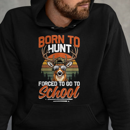 Funny Hunting Shirt, Gift For Hunting Lover Unisex T-Shirt/Hoodie/Sweatshirt HLT00 - Camo Deer Born Hunt Forced Go School Funny Hunting Boys T-Shirt, Women, Cranberry Red, Medium