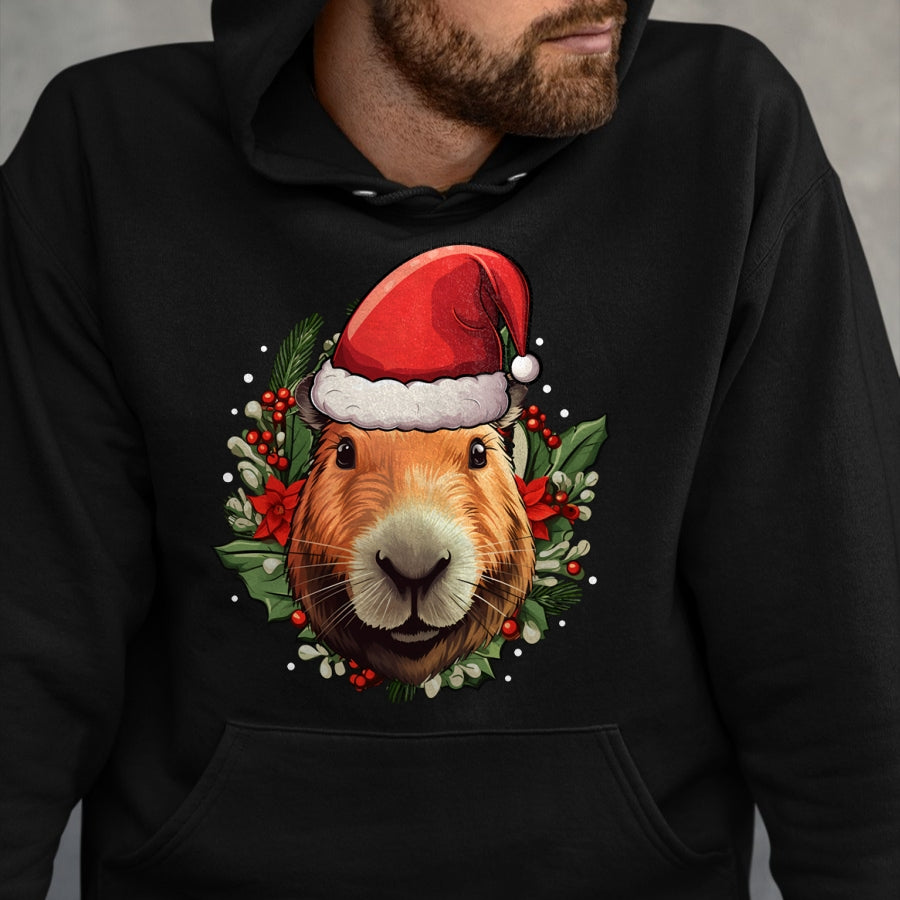 Cute Capybara Shirt, Funny Capybara Unisex T-Shirt/Hoodie/Sweatshirt HLT00 - Funny Christmas Capybara Long Sleeve T-Shirt