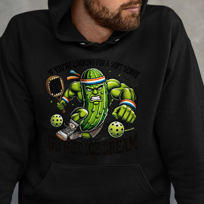 Funny Pickleball Shirt, Pickleball Lover Unisex T-Shirt/Hoodie/Sweatshirt HLT00 - Funny Pickleball Lover Pun with a Pickle Playing Pickle Ball T-Shirt
