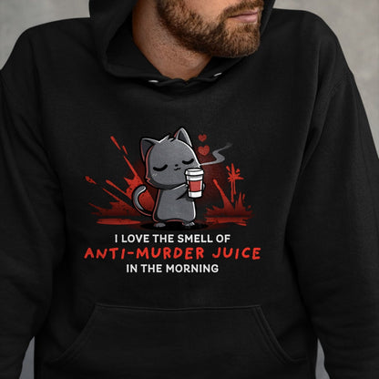 Cat Love Shirt, Funny Cat Lover Gift UnisexT-Shirt/Hoodie/Sweatshirt HLT00 - Cat Drink Coffee I Love The Smell Of Anti Murder Juice Long Sleeve T-Shirt