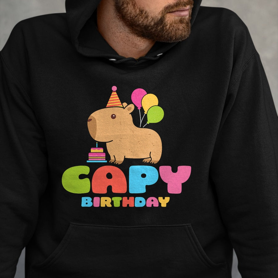 Cute Capybara Shirt, Funny Capybara Unisex T-Shirt/Hoodie/Sweatshirt HLT00 - Capy Birthday Capybara Lover Funny Rodent Animal Bday Party T-Shirt
