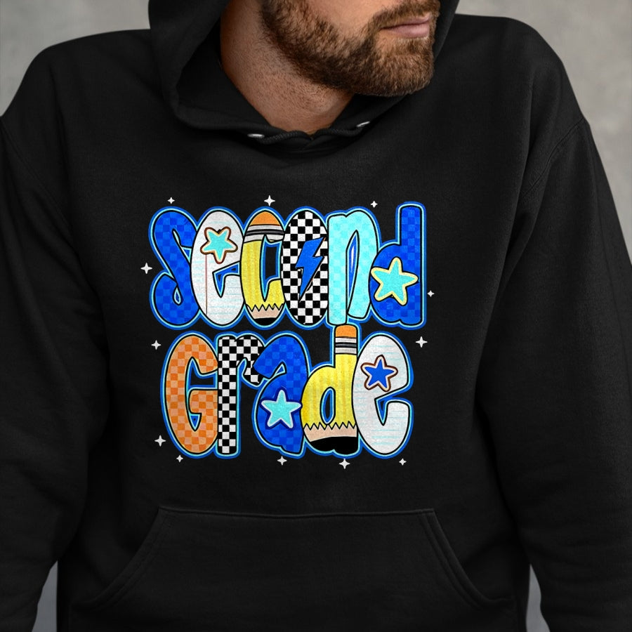 Best Student Shirt, Funny Back To School UnisexT-Shirt/Hoodie/Sweatshirt HLT00 - Back to School Hello Second Grade Team 2nd Grade Boy Girl T-Shirt