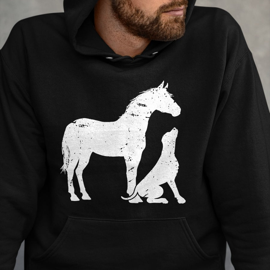 Best Horse Lover Shirt , Funny Horse UnisexT-Shirt/Hoodie/Sweatshirt HLT00 - Horse and Dog Motif for Men and Women Horse Lovers T-Shirt