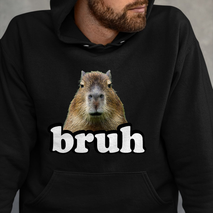 Cute Capybara Shirt, Funny Capybara Unisex T-Shirt/Hoodie/Sweatshirt HLT00 - Mens Womens Kids Meme Lover Bruh Capybara T-Shirt