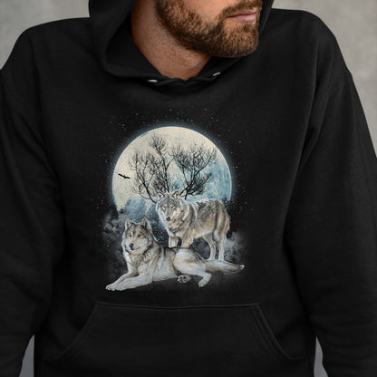 Native American T-Shirts, Vintage Native American Unisex T-Shirt/Hoodie/Sweatshirt HLT00 - The Mountain Wolf Native American Wolf Wolves Lover