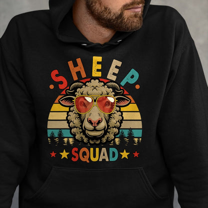 Best Farmer Life Shirt, Funny Farmer UnisexT-Shirt/Hoodie/Sweatshirt HLT00 - Vintage Retro Sheep Funny Squad Farmer Sheep Sunglasses T-Shirt