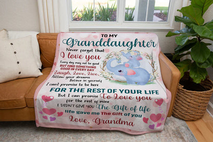 Special Gift For Your Granddaughter Blanket - From Grandma
