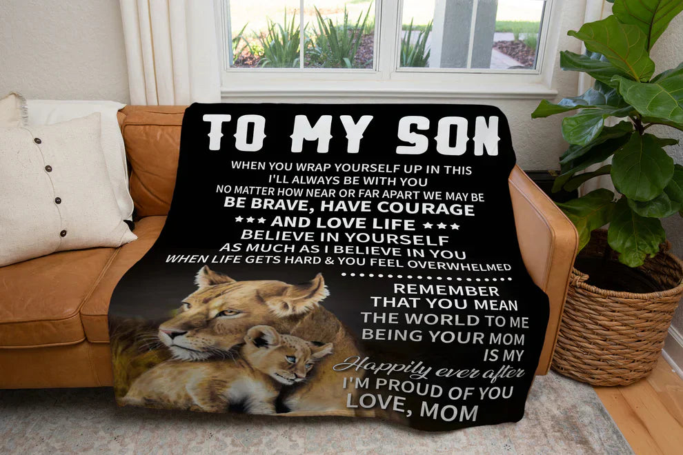 Special Gift For Your Son Blanket - From Mom (SKUB07-18)