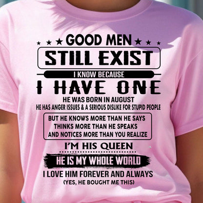 AUGUST - GOOD MEN STILL EXIST I KNOW BECAUSE I HAVE ONE - GIFT FOR WIFE FROM HUSBAND - NINA08 (SKU-GM-08)