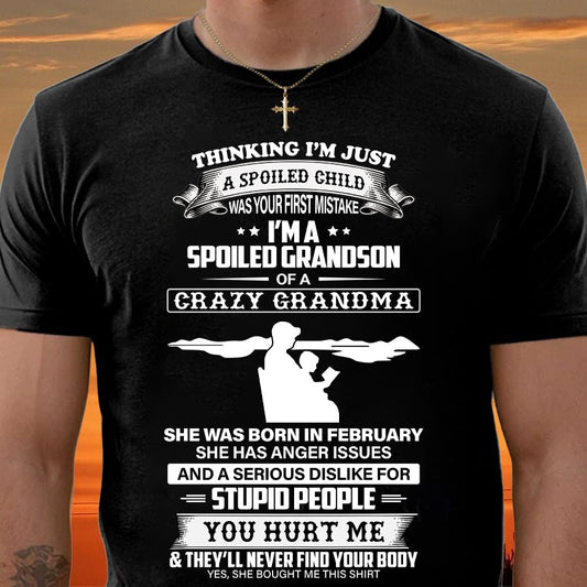 Spoiled by Grandma Shirt February Edition – From Grandma to Grandson NINA02 (SKU-GMS2-02)