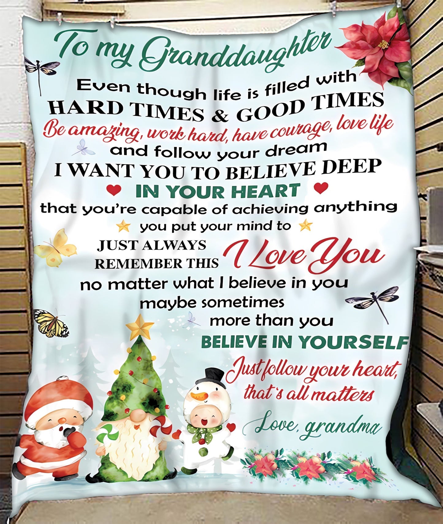 Special Gift For Your Granddaughter Blanket - From Grandma (SKUB11-36) FULL