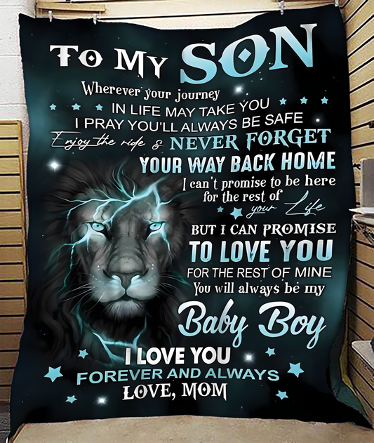 Special Gift For Your Son Blanket - From Mom (SKUB11-64) FULL