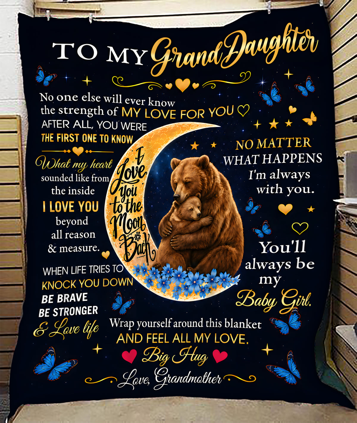 Special Gift For Your Granddaughter Blanket - From Grandma - NINA(SKU2609-128)