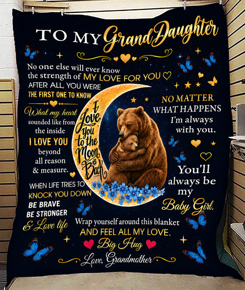 Special Gift For Your Granddaughter Blanket - From Grandma - NINA(SKU2609-128)