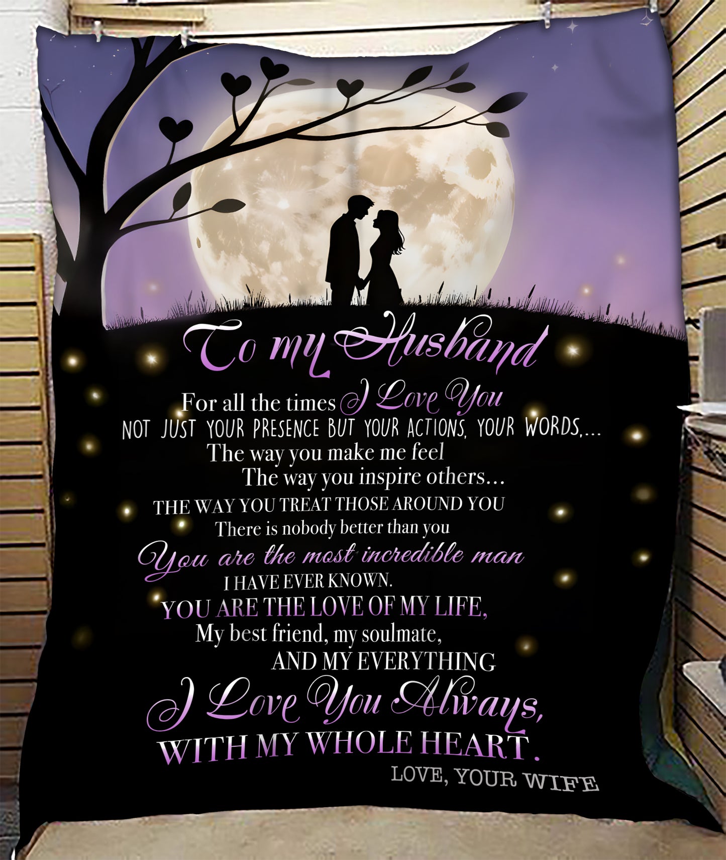 BLANKET FOR HUSBAND FROM WIFE – COMFORT & WARMTH GIFT (SKUB12-102)