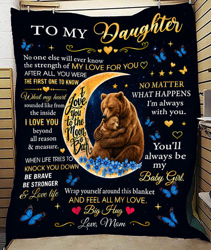 Special Gift For Your Daughter Blanket - From Mom (SKU2606-99)