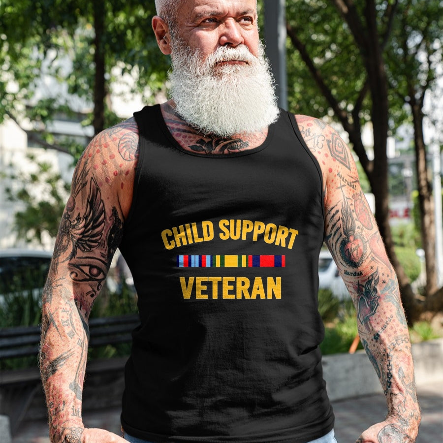 Proud Veteran Shirt, Funny Veteran UnisexT-Shirt/Hoodie/Sweatshirt HLT00 - Child Support Veteran Shirts Patriots Veteran Flag T-Shirt, Men, Black, 3X-Large