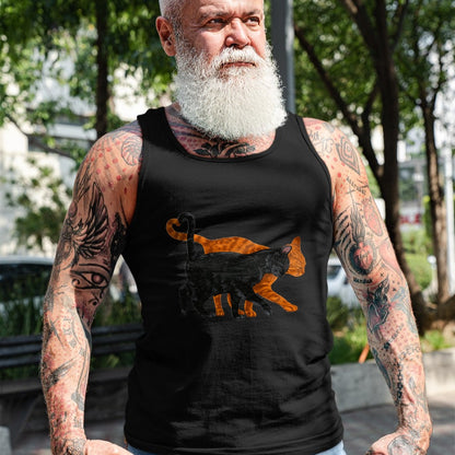 Cat Love Shirt, Funny Cat Lover Gift UnisexT-Shirt/Hoodie/Sweatshirt HLT00 - Black Cat Orange Cat Heart Tail Love T-Shirt