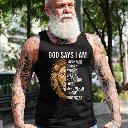 Christian Tee, Christian Faith Unisex T-Shirt/Hoodie/Sweatshirt HLT00 - Jesus God Say I Am Christian-Shirt Men Fathers Blessed Dad T-Shirt