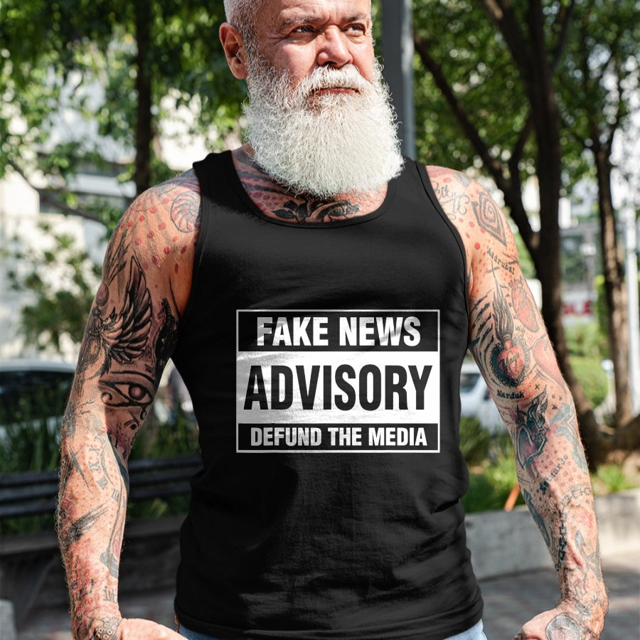 Gift for Dad Shirt, Funny Dad Unisex T-Shirt/Hoodie/Sweatshirt HLT00 – Fake News Advisory Defund The Media Gift T-Shirt