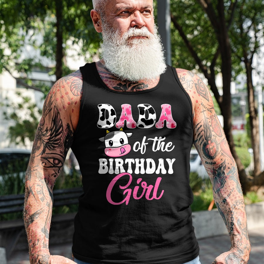 Best Farmer Life Shirt, Funny Farmer UnisexT-Shirt/Hoodie/Sweatshirt HLT00 - Dada of The Birthday Girl Farm Cow 1St Birthday Girl T-Shirt