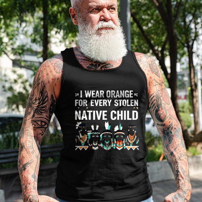 Native American T-Shirts, Vintage Native American Unisex T-Shirt/Hoodie/Sweatshirt HLT00 - I Wear Orange For Every American Native Child Indian Pride (2)