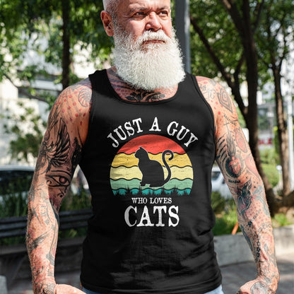 Cat Love Shirt, Funny Cat Lover Gift UnisexT-Shirt/Hoodie/Sweatshirt HLT00 - Just A Guy Who Loves Cats T-Shirt