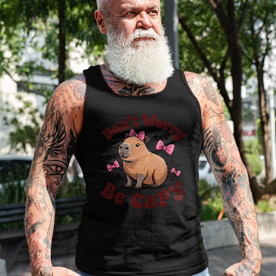 Cute Capybara Shirt, Funny Capybara Unisex T-Shirt/Hoodie/Sweatshirt HLT00 - Toddler Girl Capybara Birthday Gift Cute Don’t Worry Be Capy T-Shirt