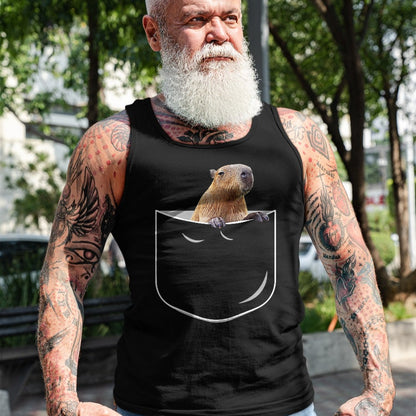 Cute Capybara Shirt, Funny Capybara Unisex T-Shirt/Hoodie/Sweatshirt HLT00 - Pocket Capybara Funny Capybara in Pocket Gift T-Shirt