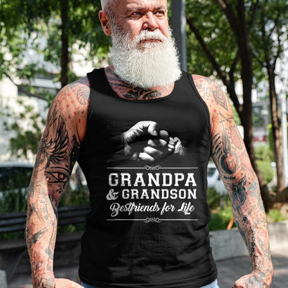Best Grandpa Shirt, Proud Grandpa Unisex T-Shirt/Hoodie/Sweatshirt HLT00 - Grandfather Grandson Friends Fist Bump Shirt Grandpa Grandad T-Shirt