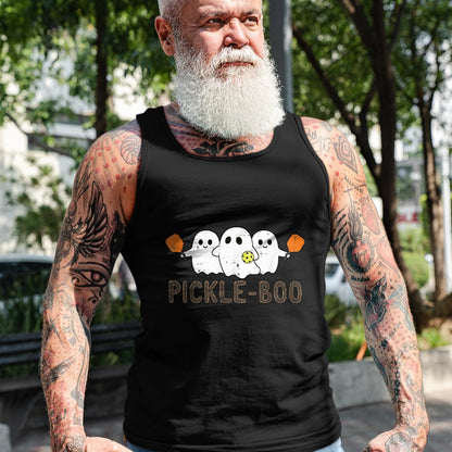 Funny Pickleball Shirt, Pickleball Lover Unisex T-Shirt/Hoodie/Sweatshirt HLT00 - Halloween Pickleball Ghosts Pickle Boo Costume Men Women Kid T-Shirt, Women