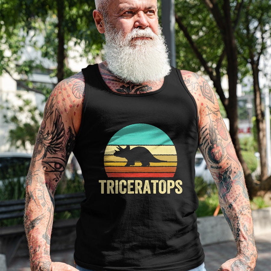 Best Dinosaur Lover Shirt, Funny Dinosaur UnisexT-Shirt/Hoodie/Sweatshirt HLT00 - Vintage Triceratops Shirt Sunset Dinosaur T-Shirt