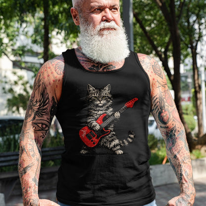 Guitar Lover Shirt, Funny Guitar UnisexT-Shirt/Hoodie/Sweatshirt HLT00 - Funny Cat Playing Guitar Rock and Roll Gifts Men Women Kids T-Shirt (5)