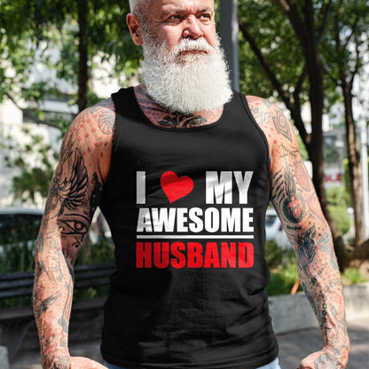 Best Wife Shirt, Wife and Husband Unisex T-Shirt/Hoodie/Sweatshirt HLT00 - I Love My Awesome Husband Romantic Gift for Wife or Husband T-Shirt