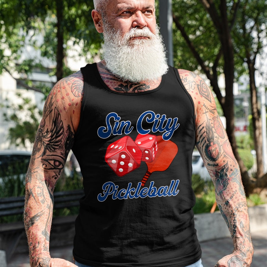 Funny Pickleball Shirt, Pickleball Lover Unisex T-Shirt/Hoodie/Sweatshirt HLT00 - Sin City. Las Vegas Pickleball. Funny Pickleball T-Shirt