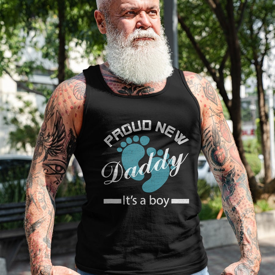 Gift for Dad Shirt, Funny Dad Unisex T-Shirt/Hoodie/Sweatshirt HLT00 – Vintage First Time Dad Proud New Daddy It_s A Boy T-Shirt