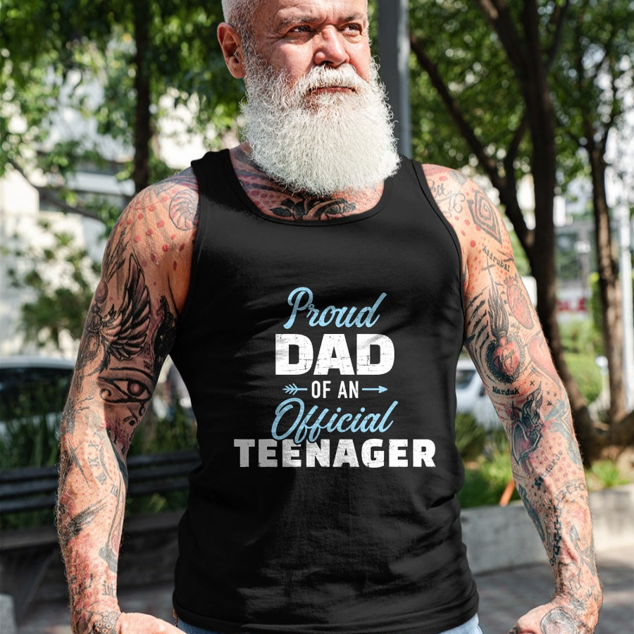 Gift for Dad Shirt, Funny Dad Unisex T-Shirt/Hoodie/Sweatshirt HLT00 – Proud dad of a teenager 13th birthday T-Shirt