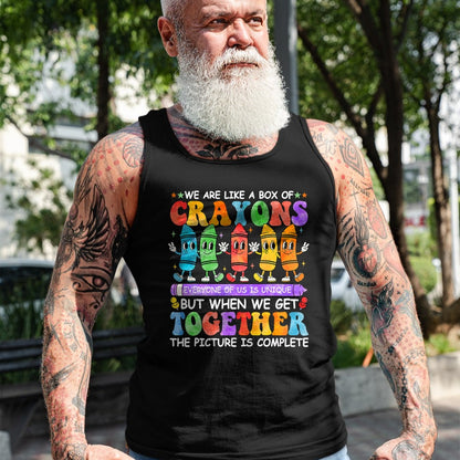 Best Student Shirt, Funny Back To School UnisexT-Shirt/Hoodie/Sweatshirt HLT00 - Funny Teacher We are Like A Box of Crayons Back to School T-Shirt