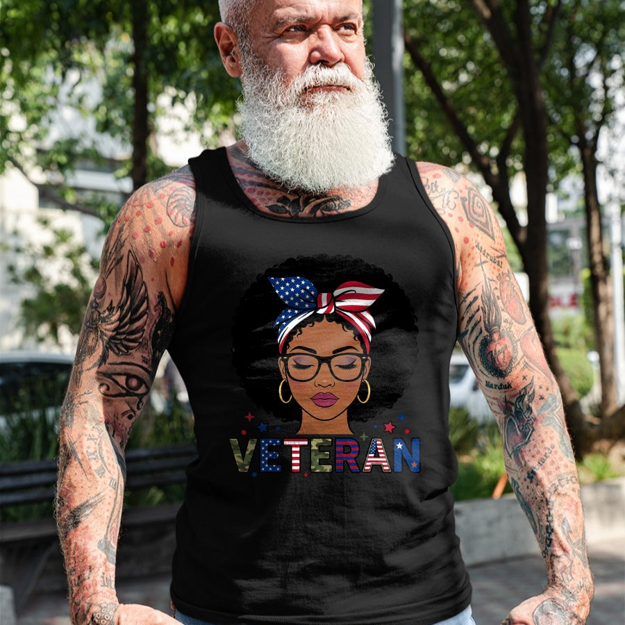 Proud Veteran Shirt, Funny Veteran UnisexT-Shirt/Hoodie/Sweatshirt HLT00 - Black Veteran Women African American Female Army Soldier T-Shirt