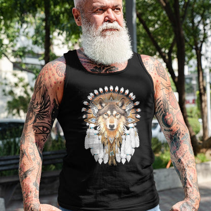 Native American T-Shirts, Vintage Native American Unisex T-Shirt/Hoodie/Sweatshirt HLT00 - Native American Wolf Feather