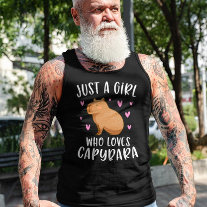 Cute Capybara Shirt, Funny Capybara Unisex T-Shirt/Hoodie/Sweatshirt HLT00 - Cute Capybara Just A Girl Who Loves Capybara T-Shirt