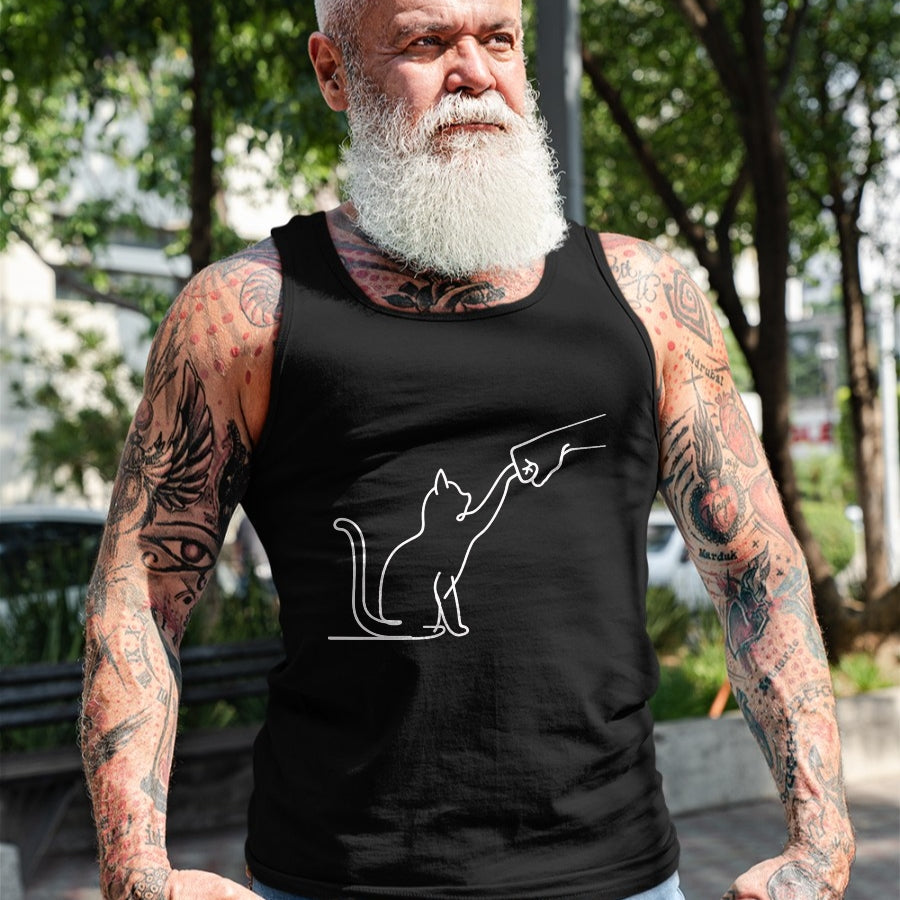 Cat Love Shirt, Funny Cat Lover Gift UnisexT-Shirt/Hoodie/Sweatshirt HLT00 - Cute Pet Tee I Love My Cat Best Friend Fist Bump Paw Cat T-Shirt, Men, Black, 3X-Large