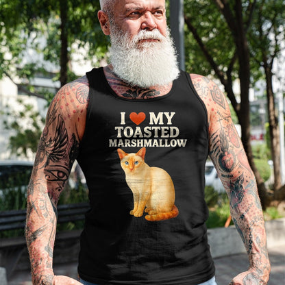 Cat Love Shirt, Funny Cat Lover Gift UnisexT-Shirt/Hoodie/Sweatshirt HLT00 - I Love My Toasted Marshmallow Siamese Cat Kitten Valentines T-Shirt, Women, Heather Blue, Medium