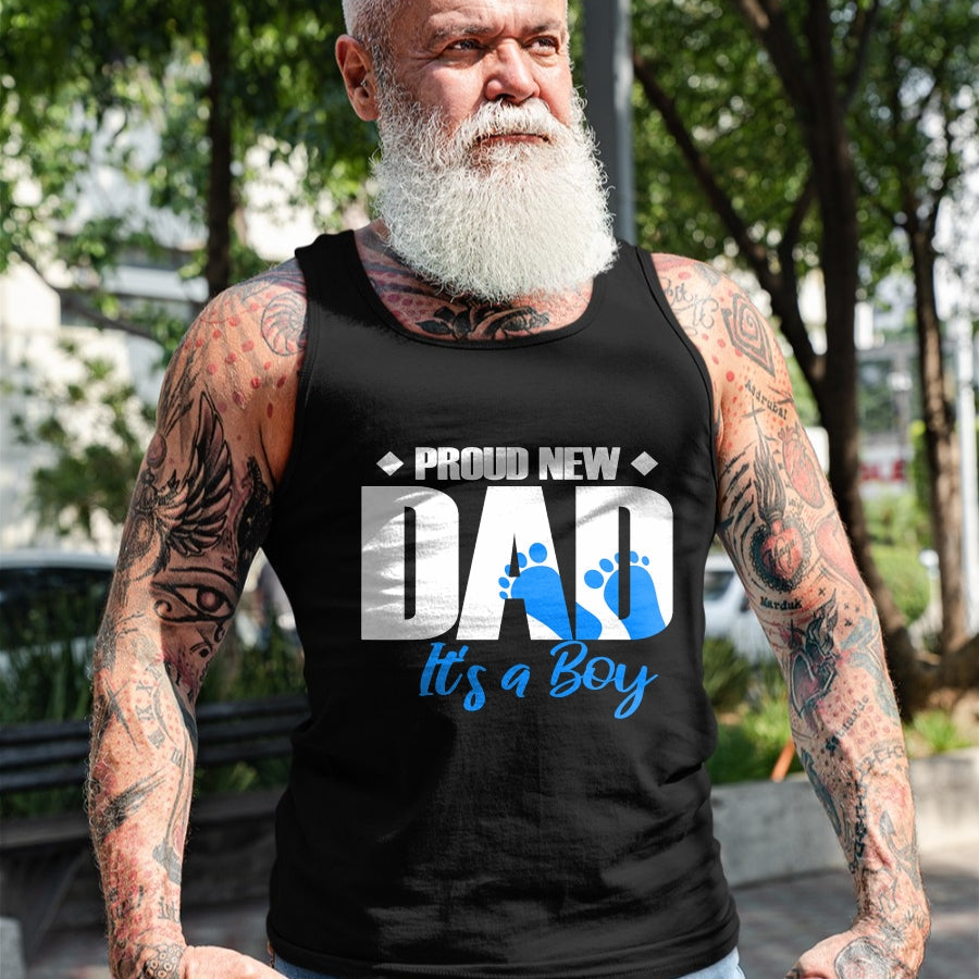 Gift for Dad Shirt, Funny Dad Unisex T-Shirt/Hoodie/Sweatshirt HLT00 – Mens Proud New Dad It_s A Boy T-Shirt