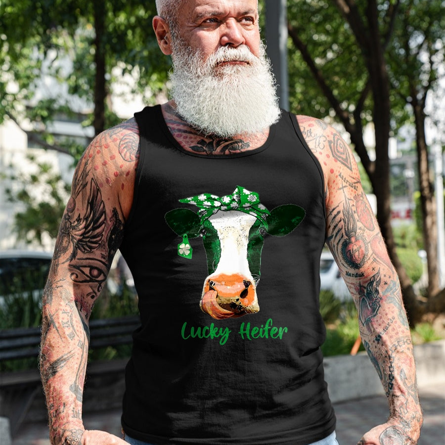 Gift for Mom Shirt, Funny Mom Unisex T-Shirt/Hoodie/Sweatshirt HLT00 - Lucky Heifer Patricks Day Heifer Mom Irish T-Shirt