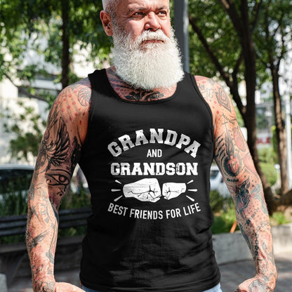 Best Grandpa Shirt, Proud Grandpa Unisex T-Shirt/Hoodie/Sweatshirt HLT00 - Grandpa and grandson friends for life T-Shirt