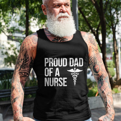 Gift for Dad Shirt, Funny Dad Unisex T-Shirt/Hoodie/Sweatshirt HLT00 – Proud Dad of a Nurse T-Shirt - Nursing  RN  LPN Dad Tee T-Shirt